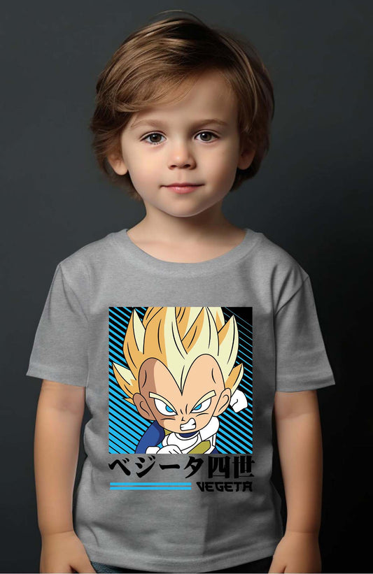 COULEUR:Gris|T-shirt Garçon | VEGETA CHIBI 01 Gris