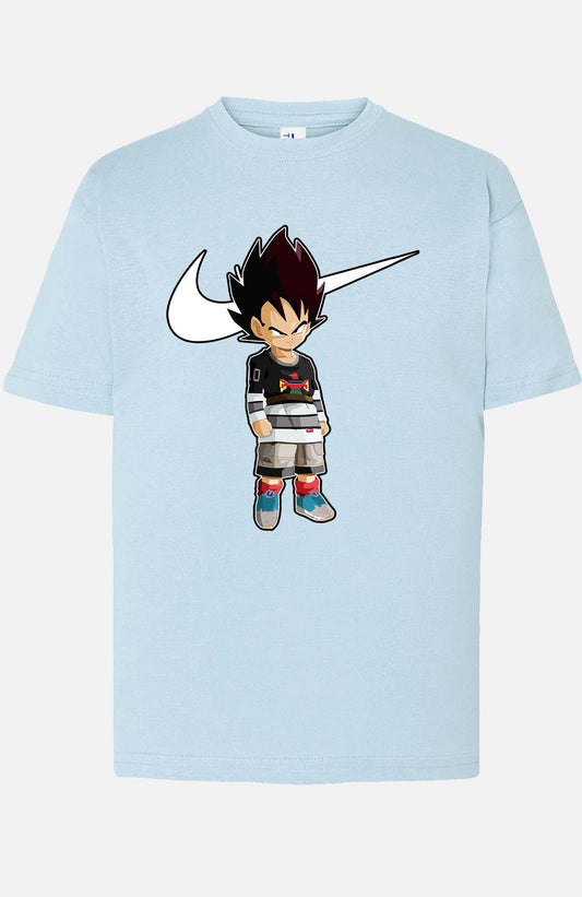 COULEUR:Bleu Ciel|T-shirt Garçon | Vegeta Virgule Bleu Ciel