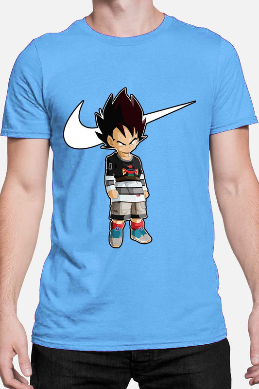 COULEUR:Bleu Ciel|T-shirt Homme | Vegeta Virgule Bleu Ciel