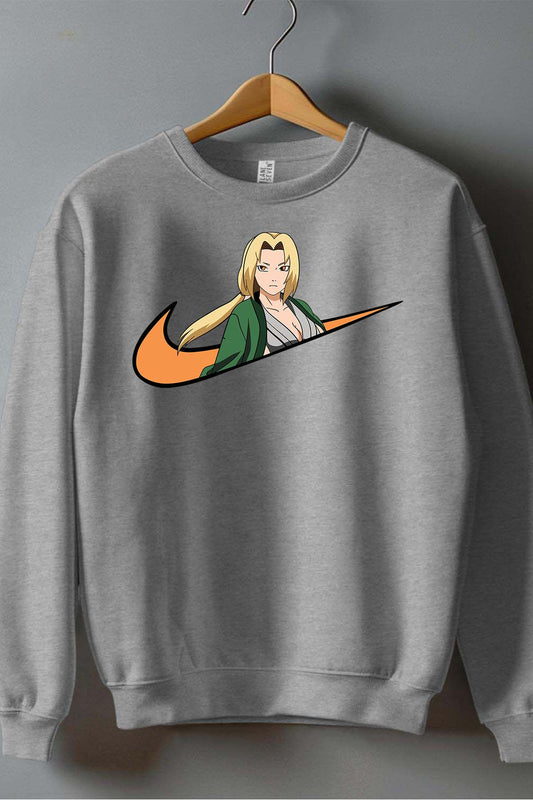 COULEUR:Gris|Sweat Col Rond Homme | Vigule fille Naruto Gris