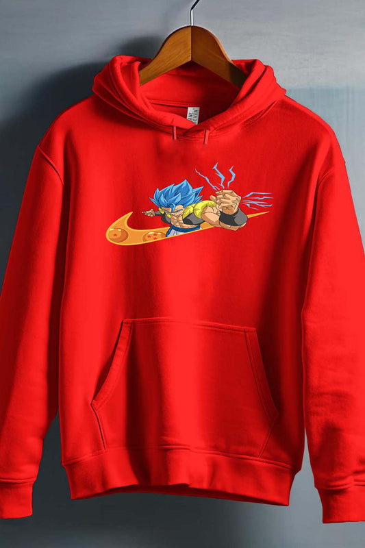COULEUR:Rouge|Sweat Capuche Homme | Virgule Boule Gogeta Blue Rouge