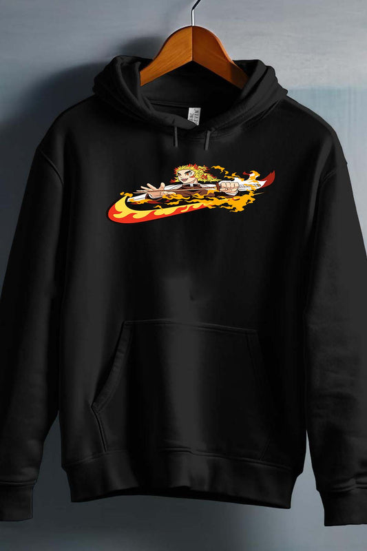 COULEUR:Noir|Sweat Capuche Homme | Virgule Slayer Rengoku Noir