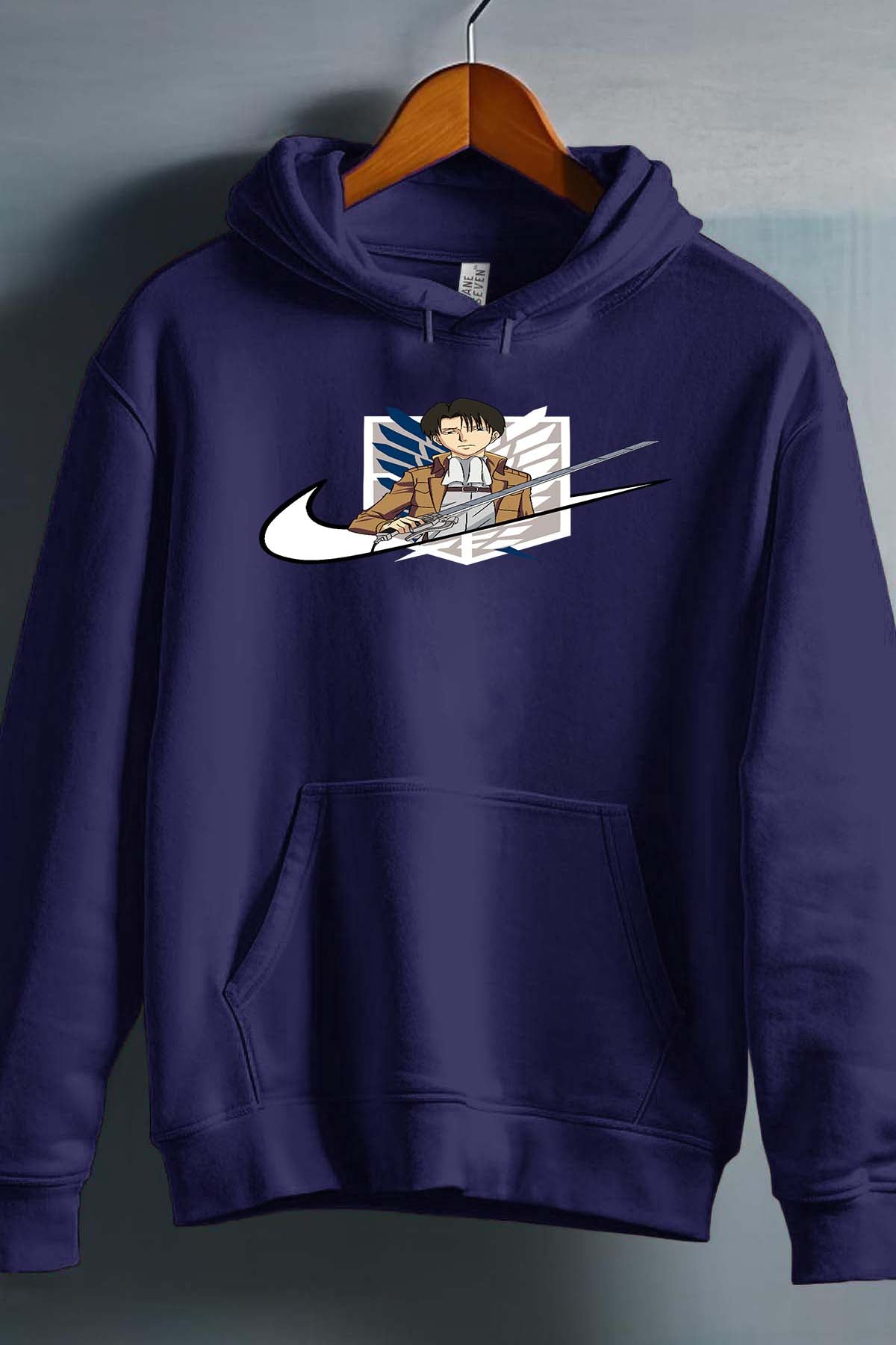 COULEUR:Marine|Sweat Capuche Garçon | Virgule Titan Levi Marine