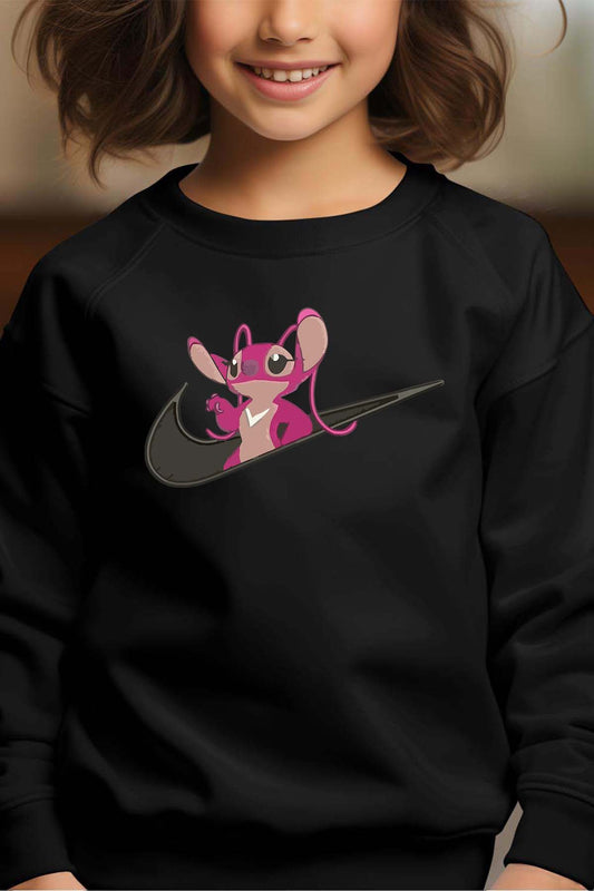 COULEUR:Noir|Sweat Col Rond Fille | angel nike Noir