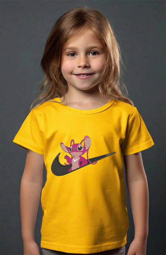 COULEUR:Jaune|T-shirt Fille | angel nike Jaune