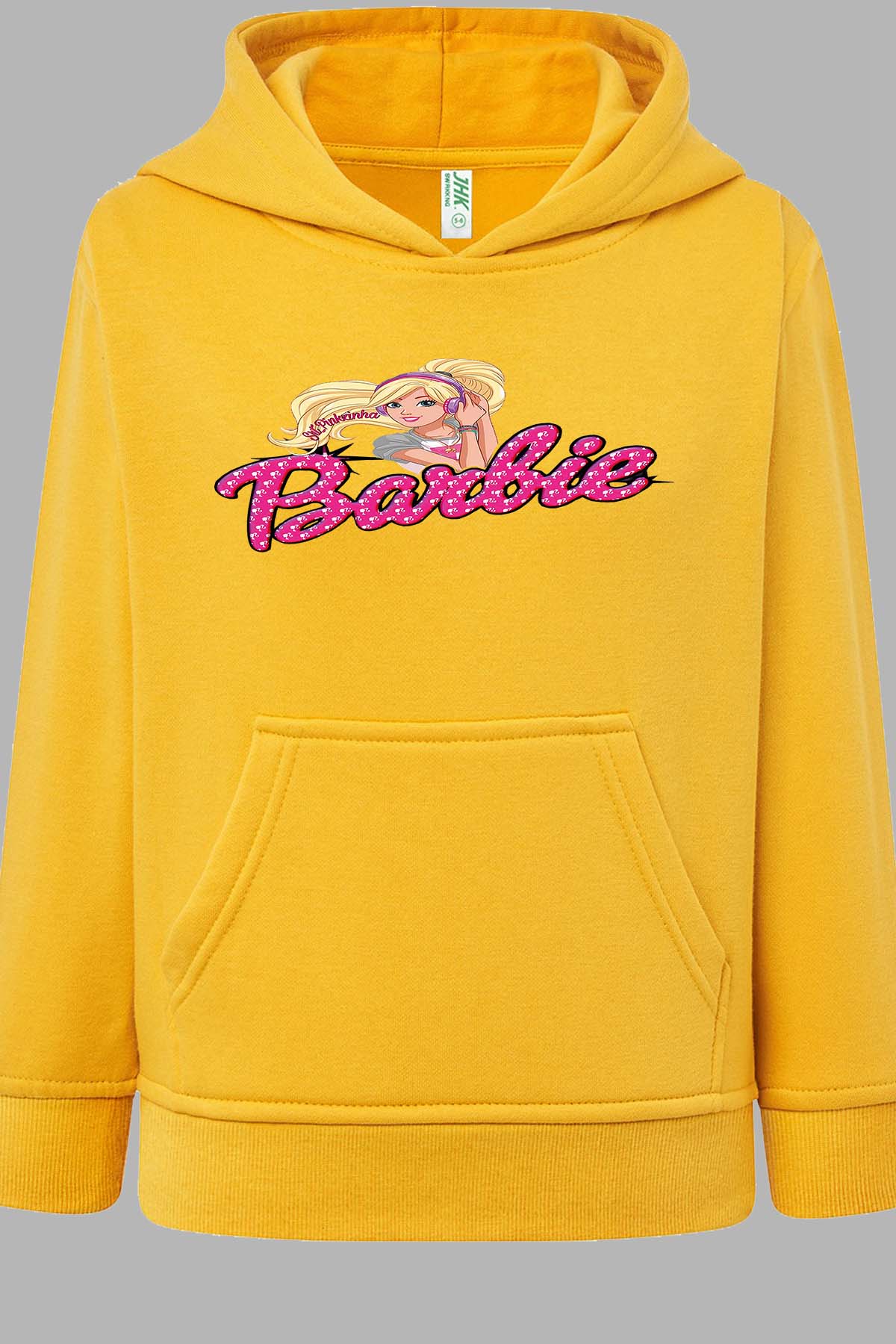 COULEUR:Jaune|Sweat Capuche Fille | barbie Music Jaune