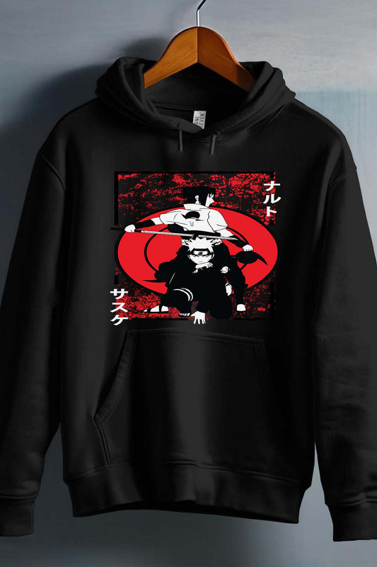 COULEUR:Noir|Sweat Capuche Garçon | blood naruto Noir