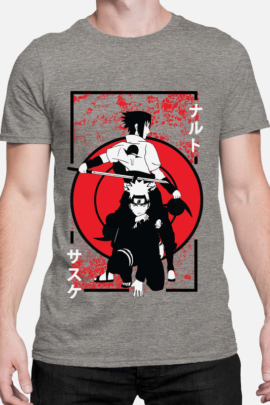 COULEUR:Gris|T-shirt Homme | blood naruto Gris