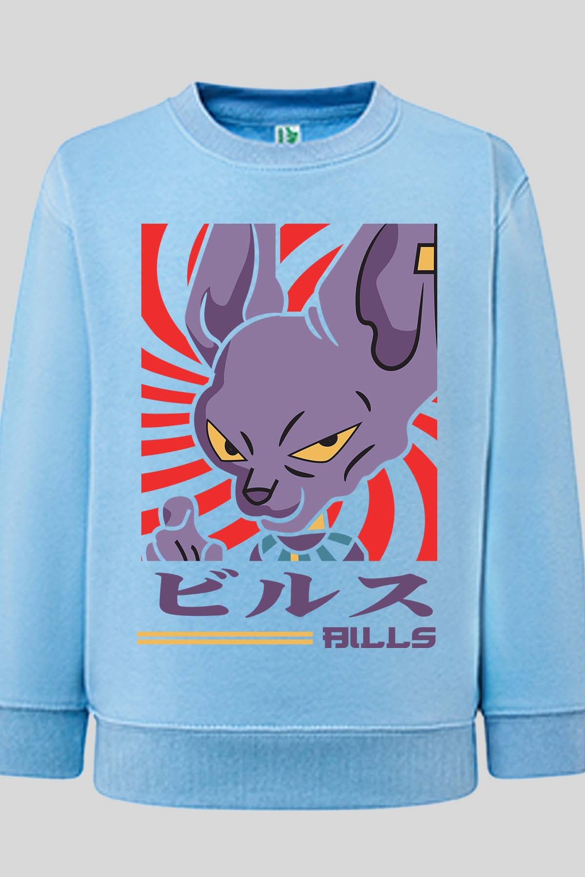COULEUR:Bleu Ciel|Sweat Col Rond Homme | chibi Berus 2 Bleu Ciel