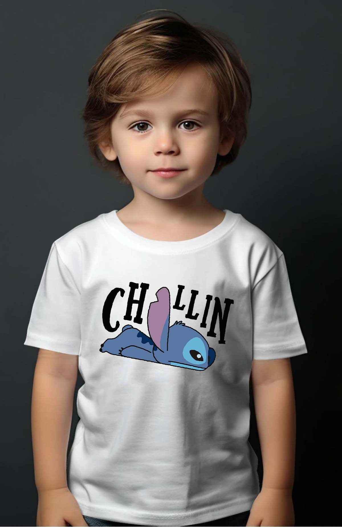 COULEUR:Blanc|T-shirt Garçon | chillin stitch Blanc