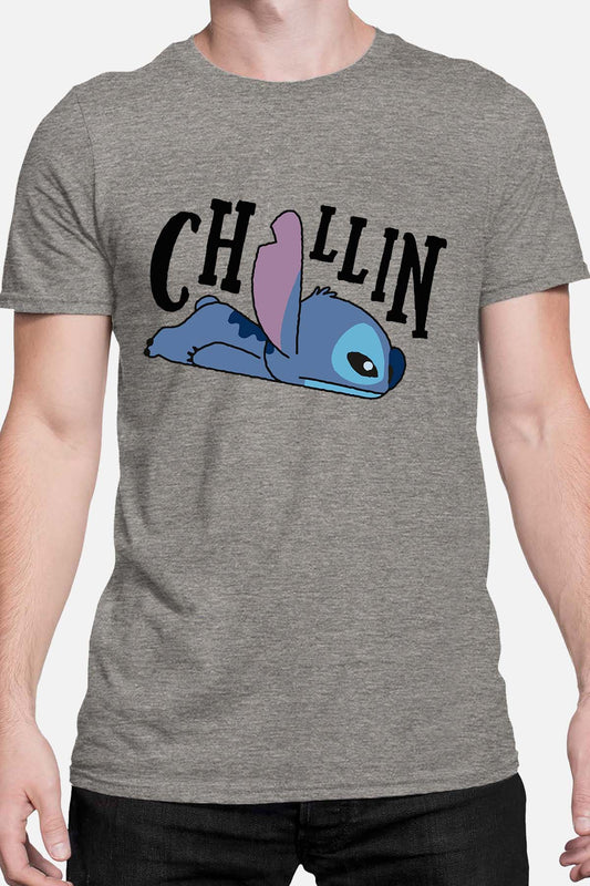 COULEUR:Gris|T-shirt Homme | chillin stitch Gris