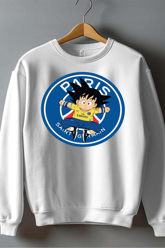 COULEUR:Blanc|Sweat Col Rond Homme | dbz psg Blanc