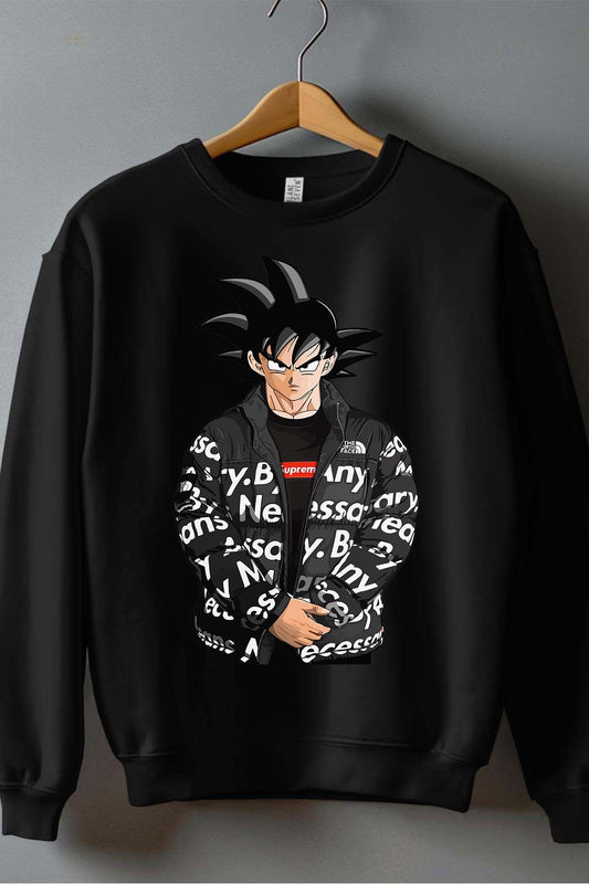 COULEUR:Noir|Sweat Col Rond Homme | goku doudoune Noir