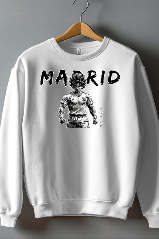 COULEUR:Blanc|Sweat Col Rond Garçon | goku madrid pa2 Blanc