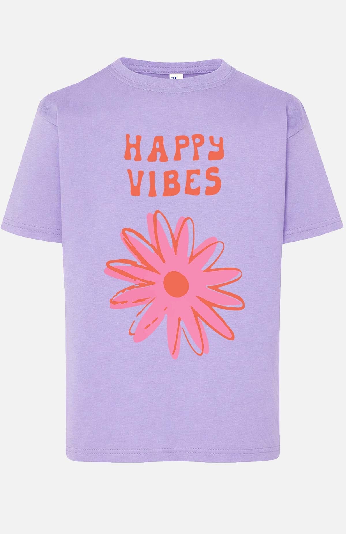 COULEUR:Violet|T-shirt Femme | happy vibes fleur Violet