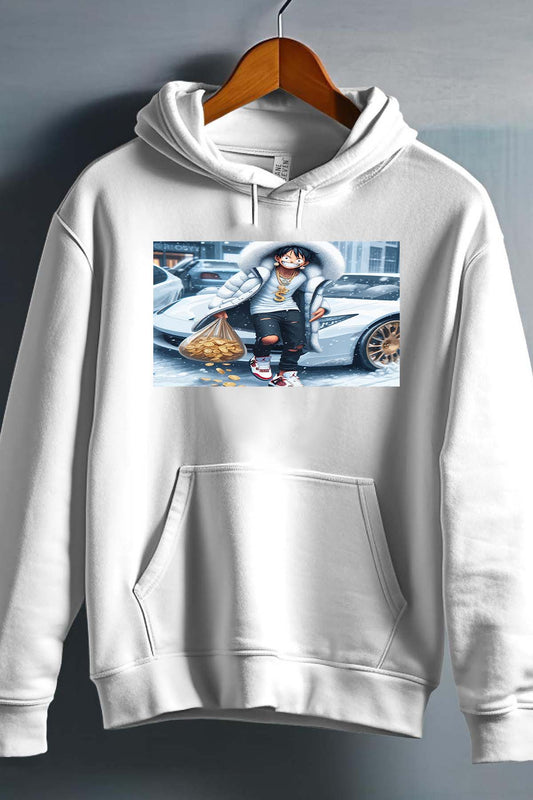 COULEUR:Blanc|Sweat Capuche Garçon | luffy braco 2023 Blanc