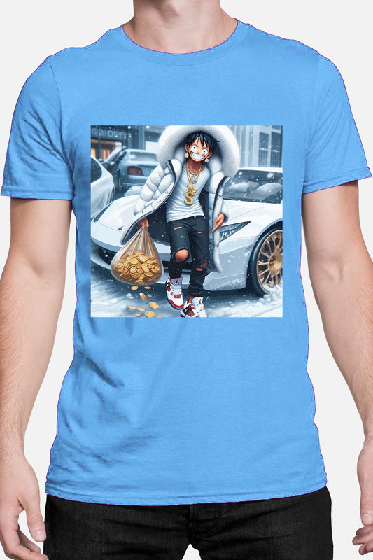 COULEUR:Bleu Ciel|T-shirt Homme | luffy braco 2023 Bleu Ciel