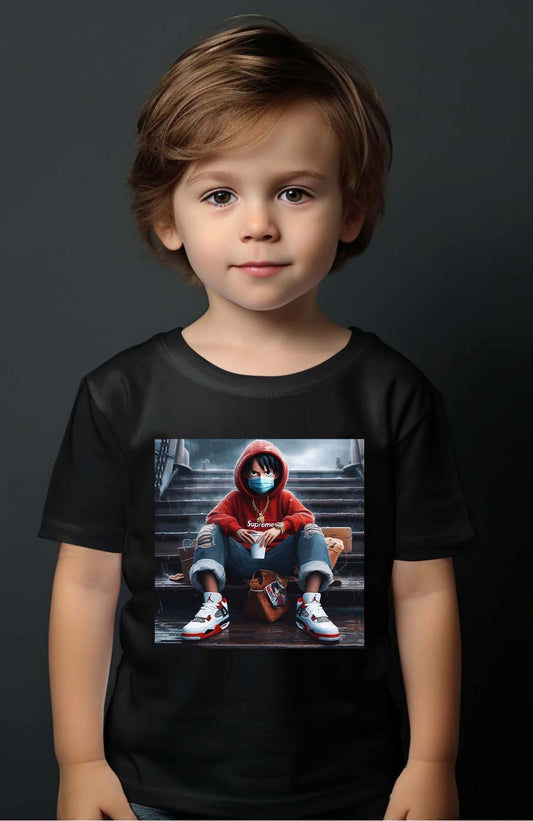 COULEUR:Noir|T-shirt Garçon | luffy escal 2023 Noir