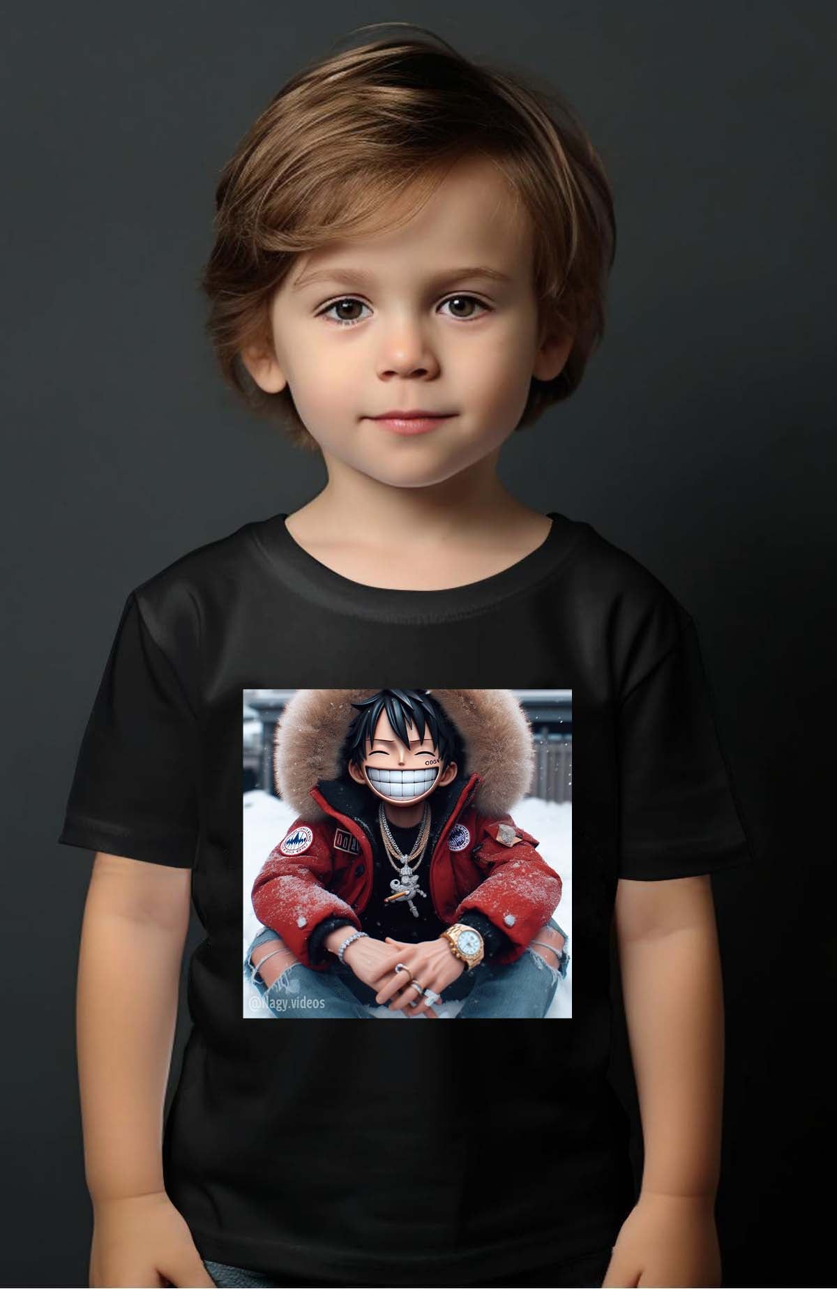COULEUR:Noir|T-shirt Garçon | luffy golri Noir