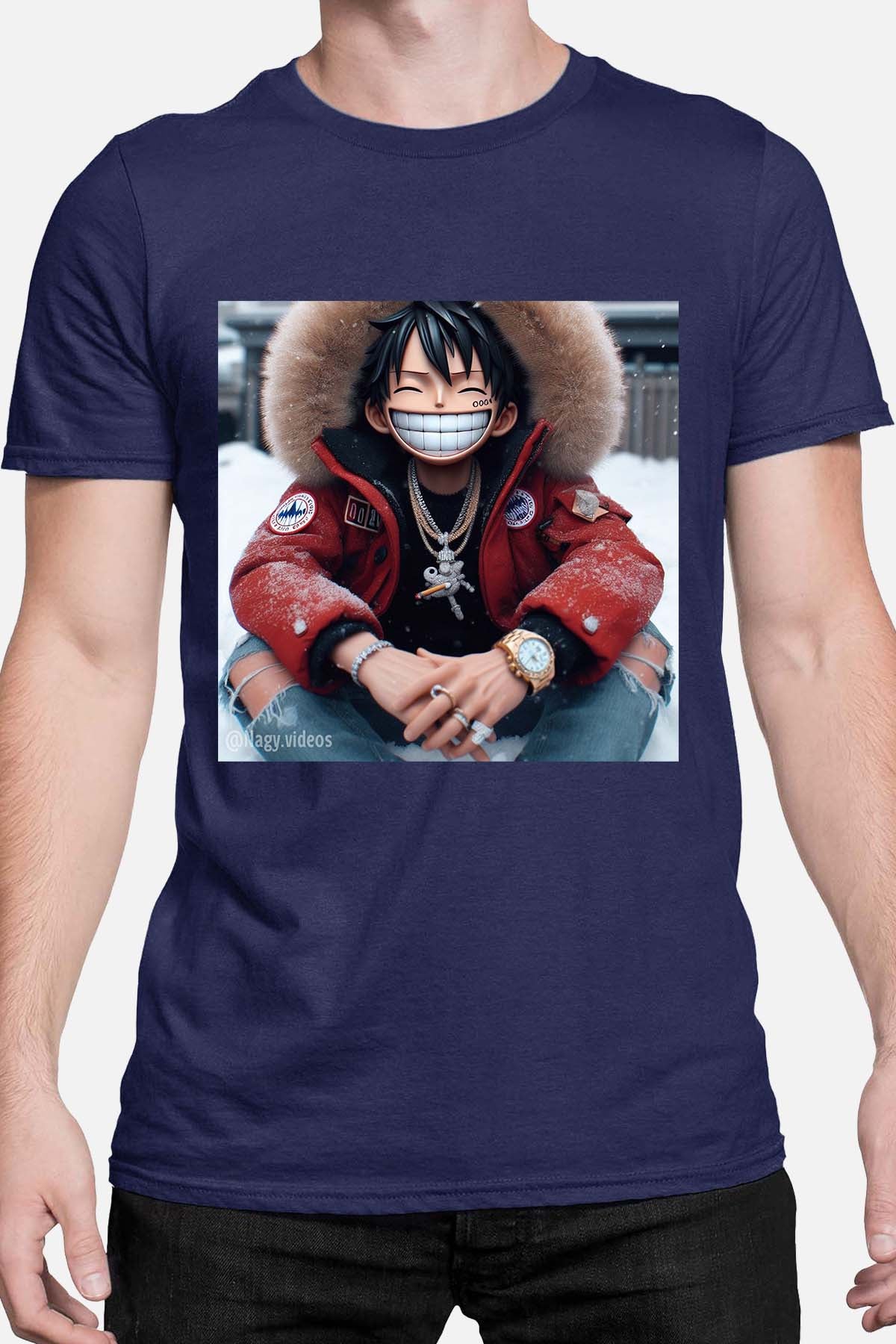 COULEUR:Marine|T-shirt Homme | luffy golri Marine