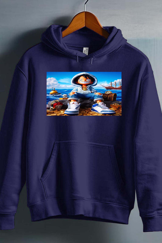 COULEUR:Marine|Sweat Capuche Garçon | luffy urban 2023 Marine