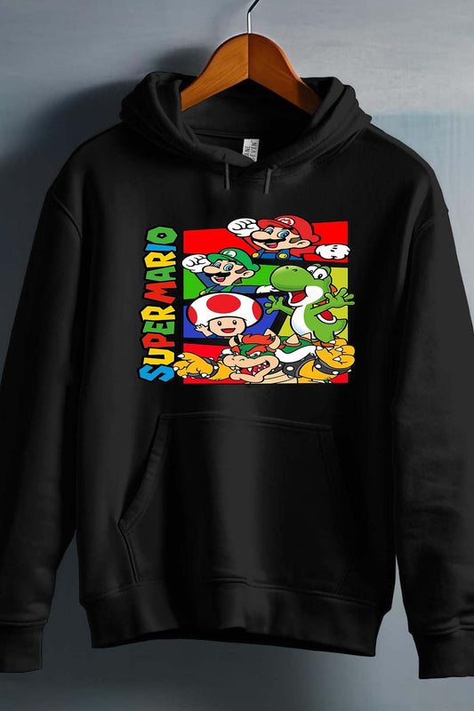 COULEUR:Noir|Sweat Capuche Garçon | mario friends Noir