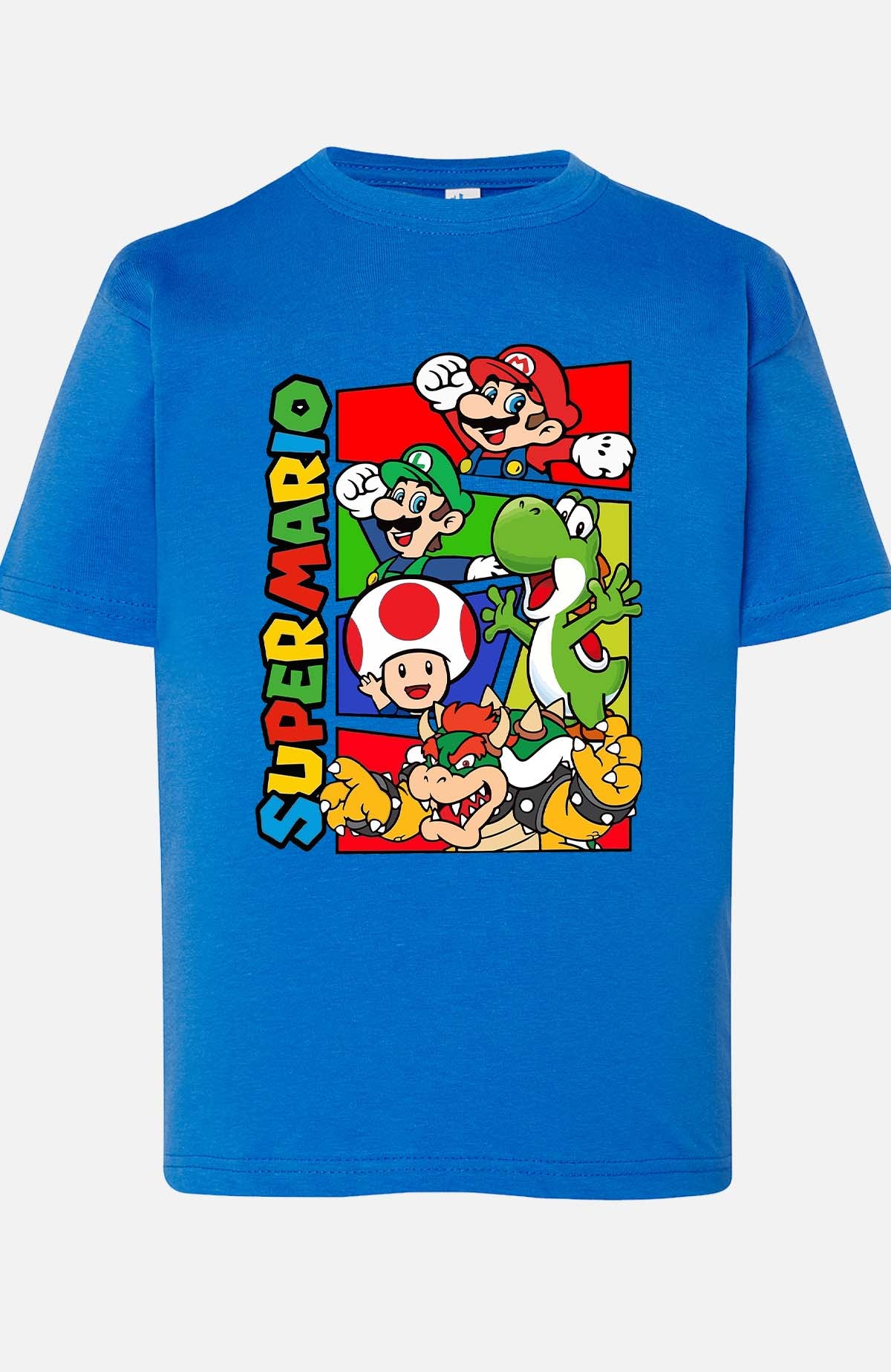 COULEUR:Bleu Roi|T-shirt Garçon | mario friends Bleu Roi