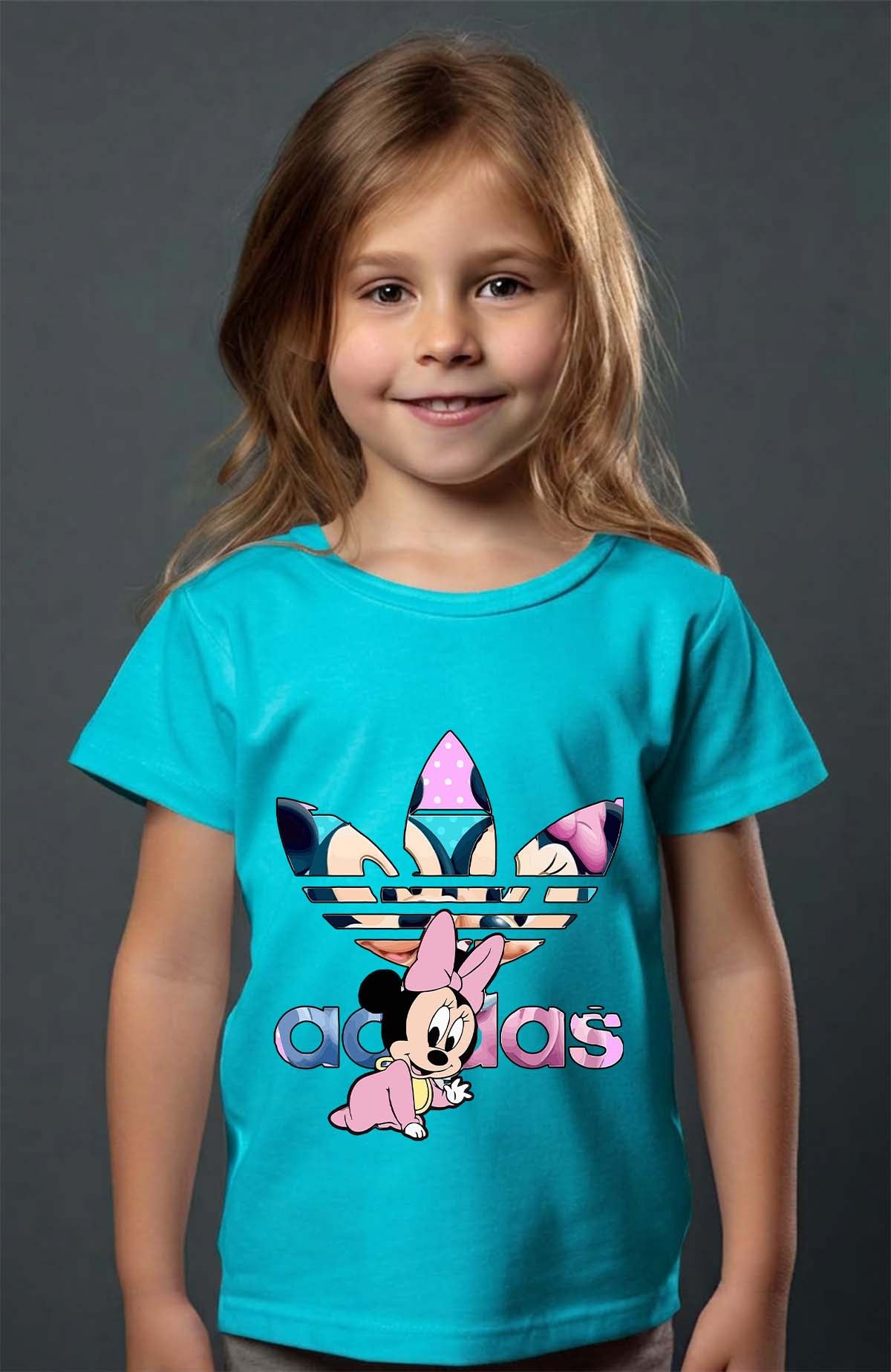 COULEUR:Turquoise|T-shirt Fille | minnie bébé Turquoise