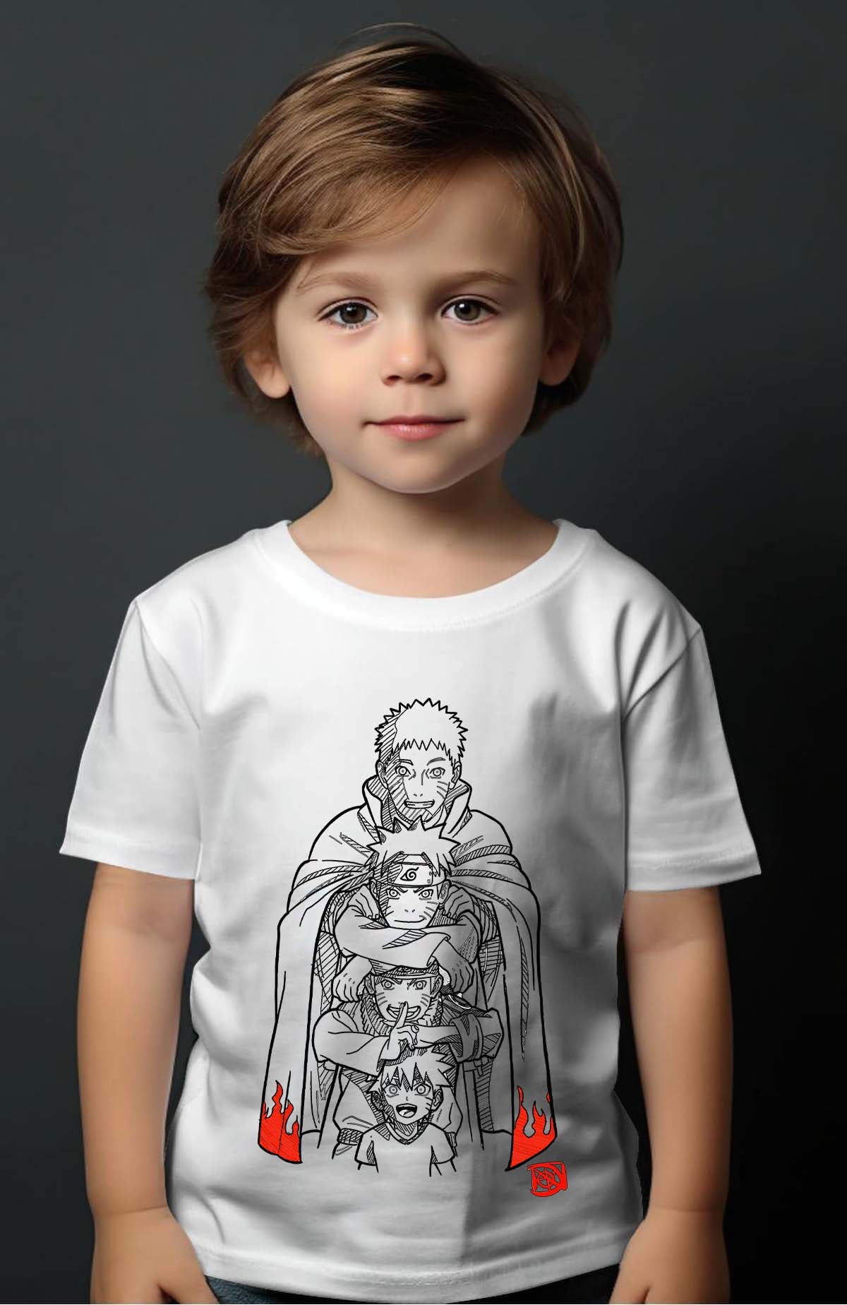 COULEUR:Blanc|T-shirt Garçon | naruto evolution Blanc