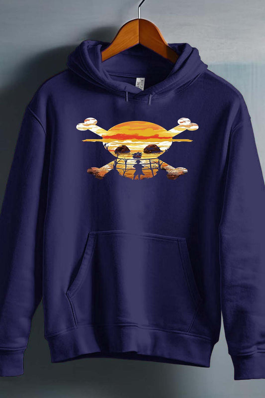 COULEUR:Marine|Sweat Capuche Garçon | one piec horizon tee noir Marine