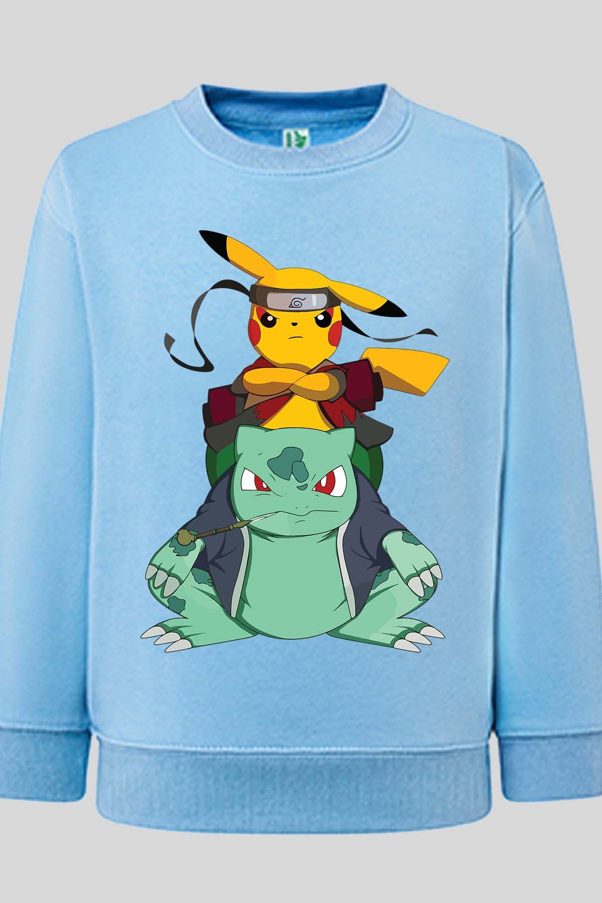 COULEUR:Bleu Ciel|Sweat Col Rond Garçon | pika et compagnie Bleu Ciel