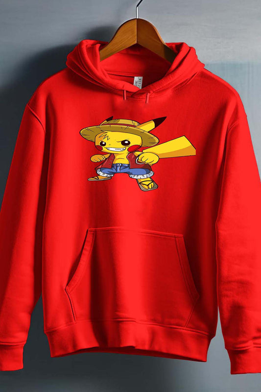 COULEUR:Rouge|Sweat Capuche Homme | pika one piece Rouge