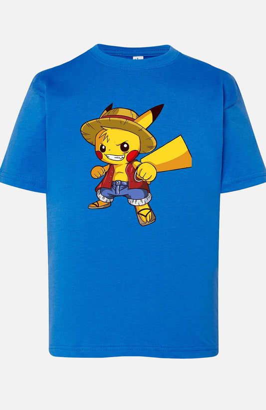 COULEUR:Bleu Roi|T-shirt Garçon | pika one piece Bleu Roi