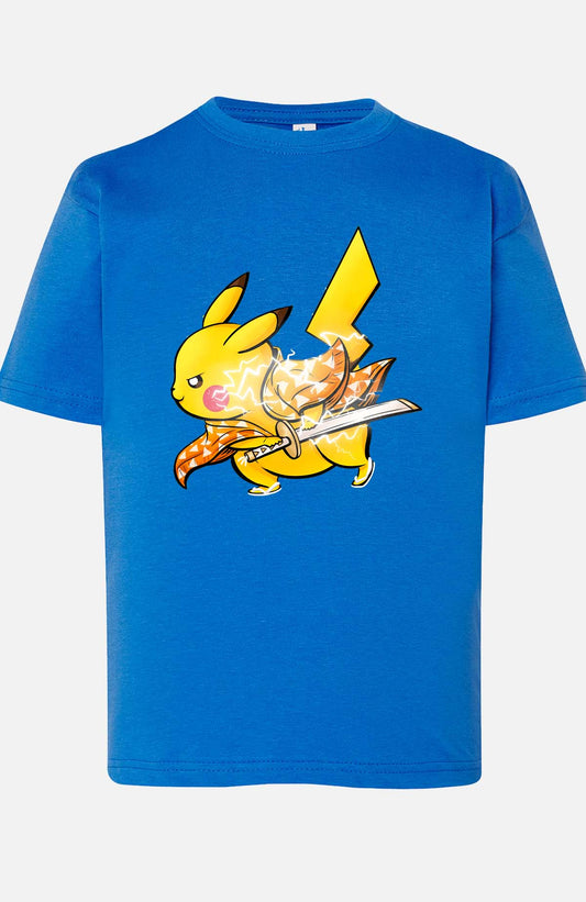 COULEUR:Bleu Roi|T-shirt Garçon | pika warrior Bleu Roi