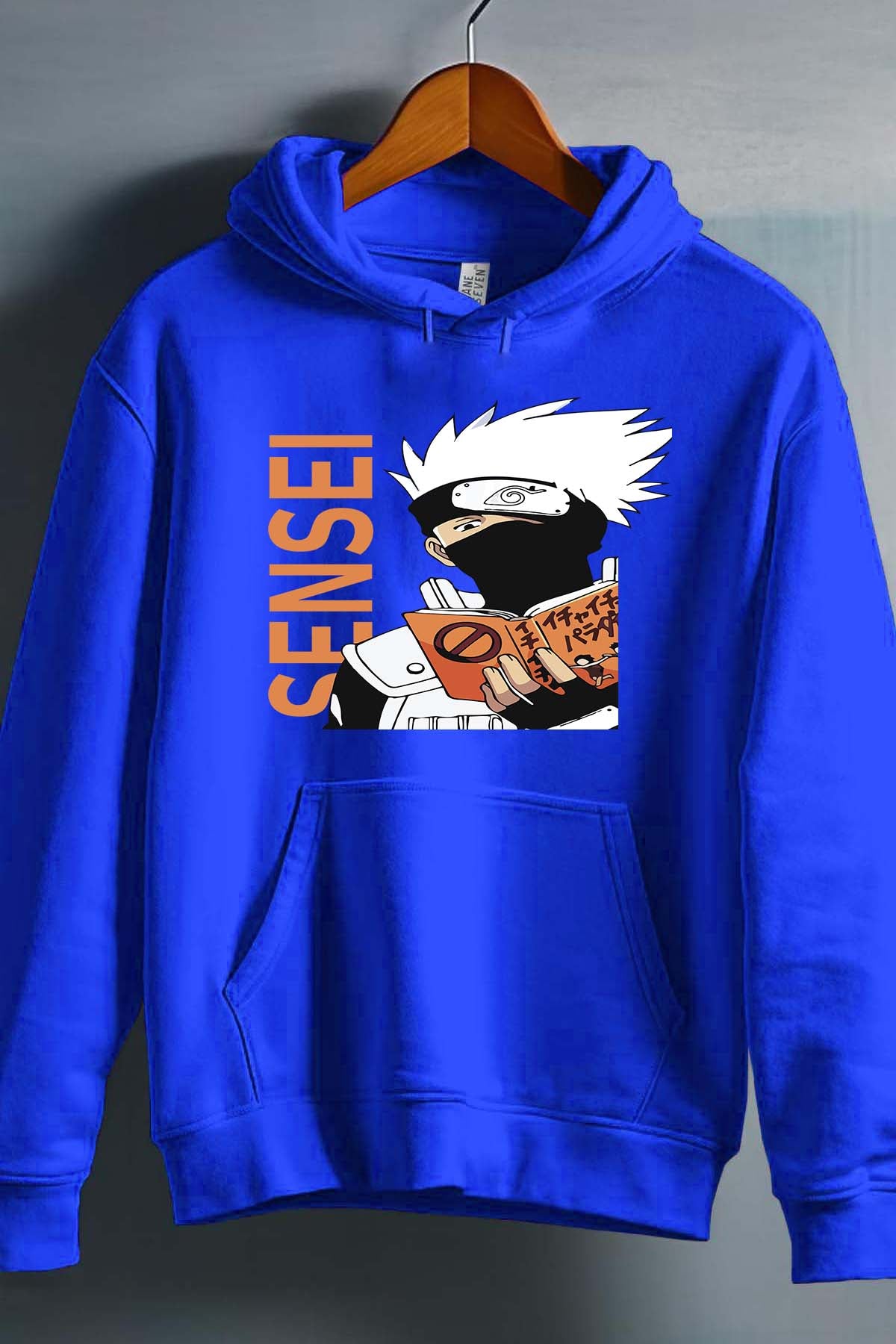 COULEUR:Bleu Roi|Sweat Capuche Garçon | sensei naruto Bleu Roi