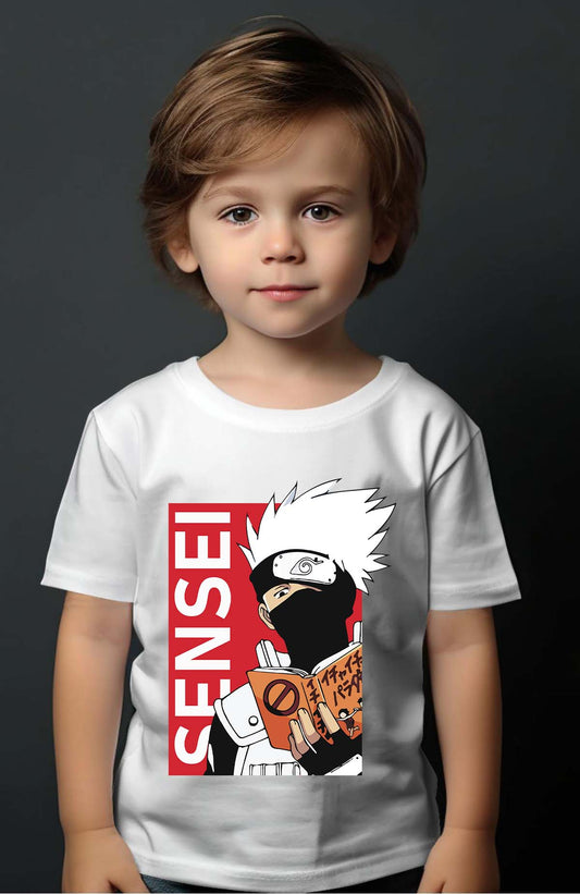 COULEUR:Blanc|T-shirt Garçon | sensei naruto V2 Blanc