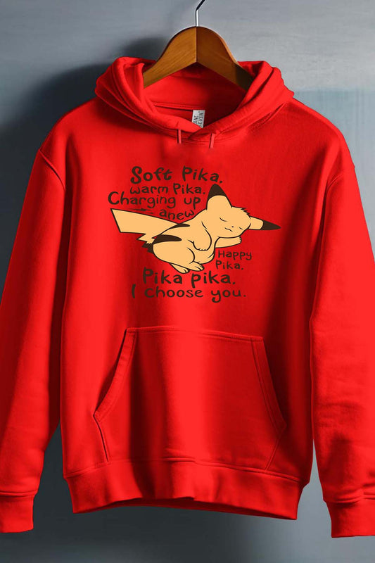COULEUR:Rouge|Sweat Capuche Garçon | soft pika warm Rouge