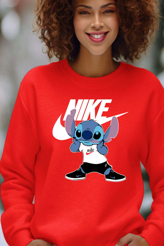 COULEUR:Rouge|Sweat Col Rond Femme | stitch Nike shoes Rouge