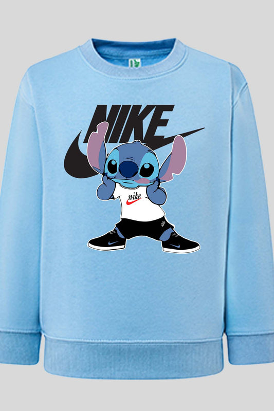 COULEUR:Bleu Ciel|Sweat Col Rond Garçon | stitch Nike shoes Bleu Ciel