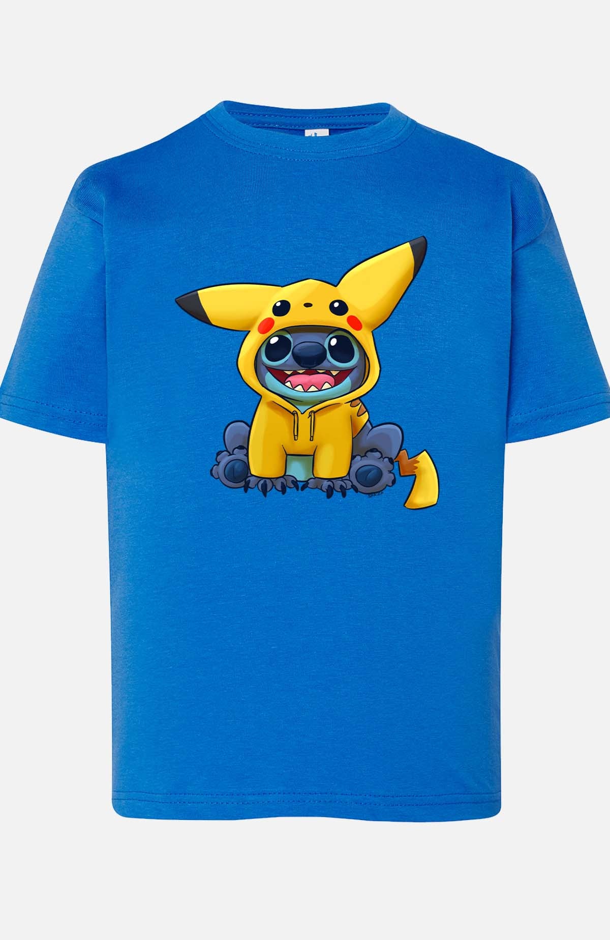 COULEUR:Bleu Roi|T-shirt Garçon | stitch déguisé pikatchu Bleu Roi