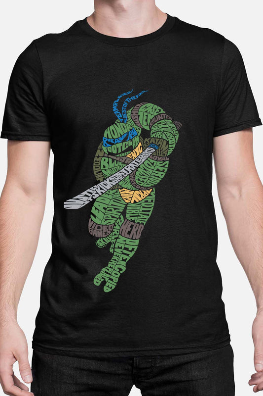 COULEUR:Noir|T-shirt Homme | tortue txt Noir