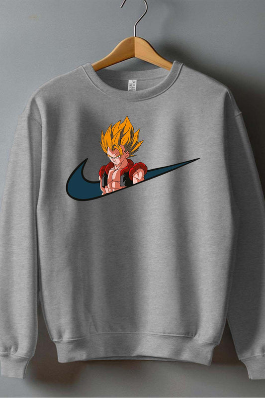 COULEUR:Gris|Sweat Col Rond Garçon | virgule gogeta Gris