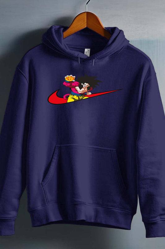 COULEUR:Marine|Sweat Capuche Homme | virgule gogta singe Marine