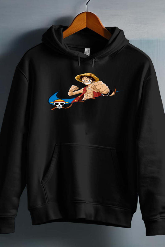 COULEUR:Noir|Sweat Capuche Homme | virgule luffy Ready Noir