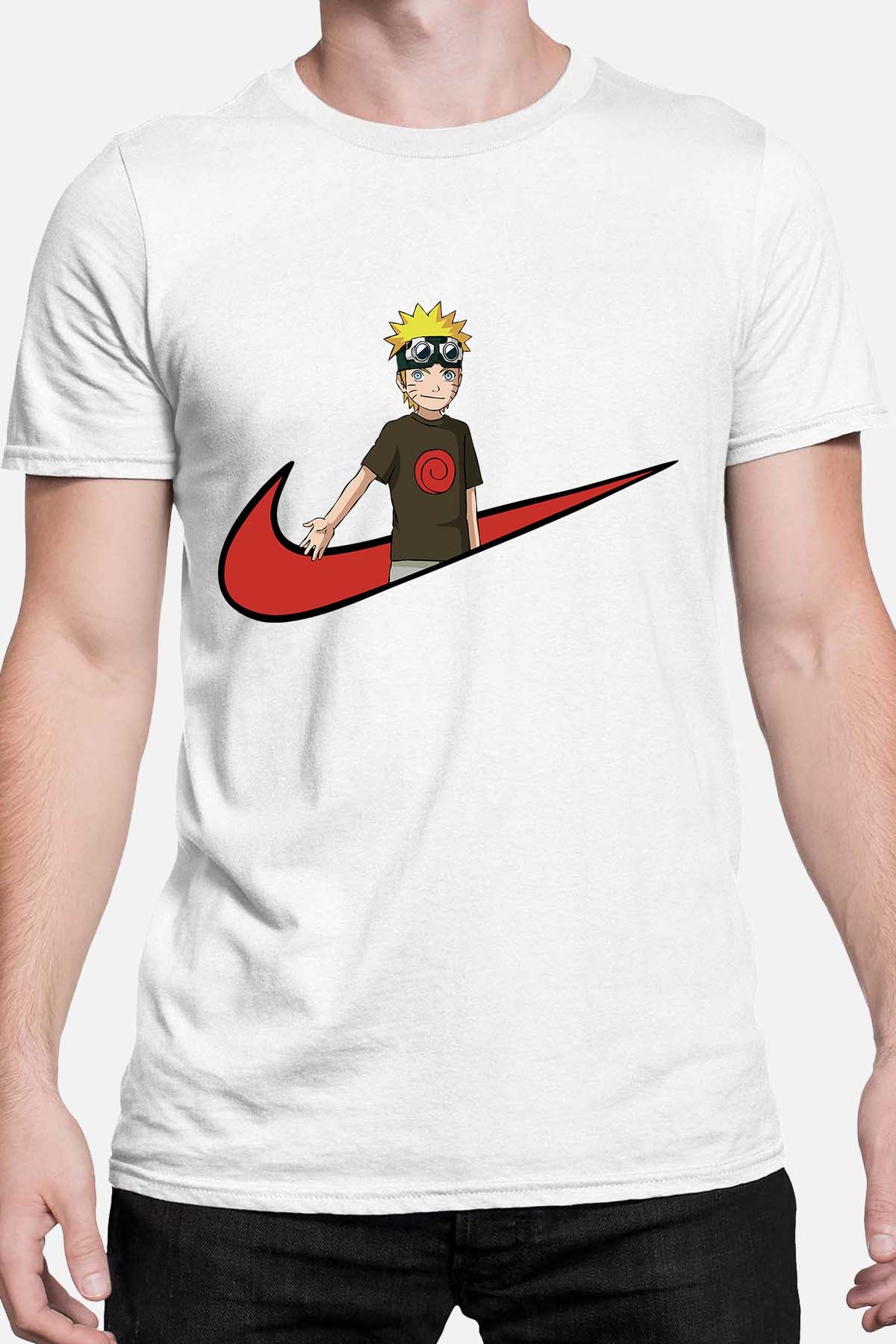 COULEUR:Blanc|T-shirt Homme | virgule naruto Blanc