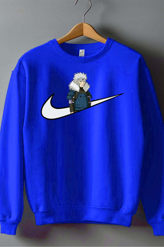 COULEUR:Bleu Roi|Sweat Col Rond Homme | virgule perso naruto 11 Bleu Roi