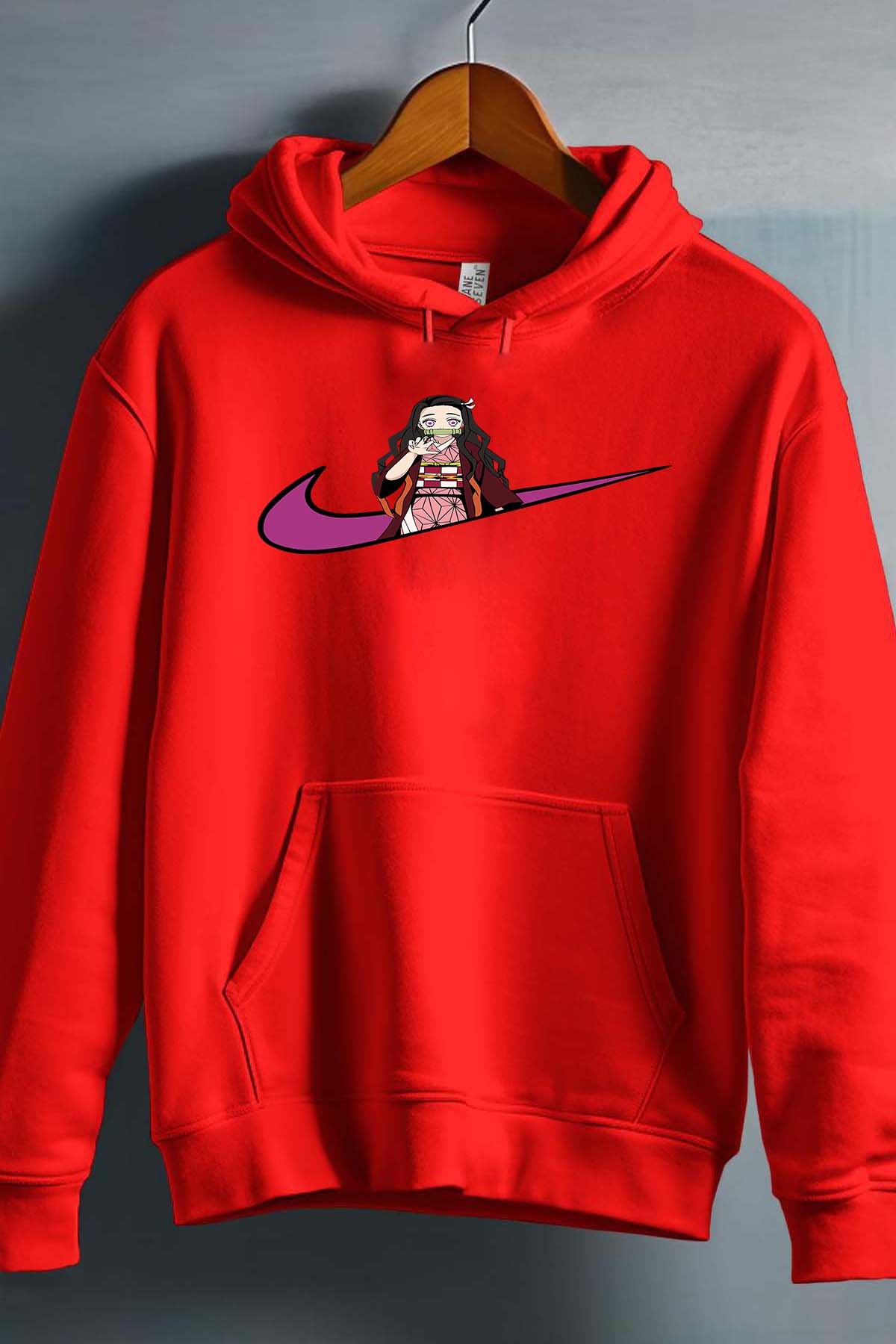 COULEUR:Rouge|Sweat Capuche Garçon | virgule perso naruto 250 Rouge