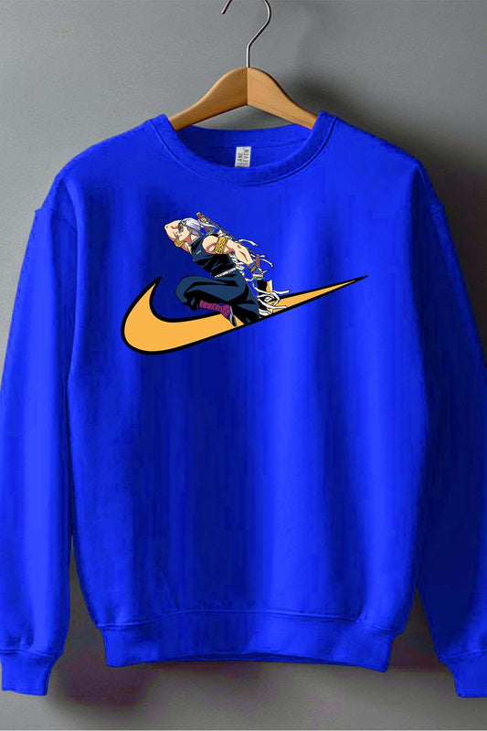 COULEUR:Bleu Roi|Sweat Col Rond Homme | virgule perso naruto 4 Bleu Roi