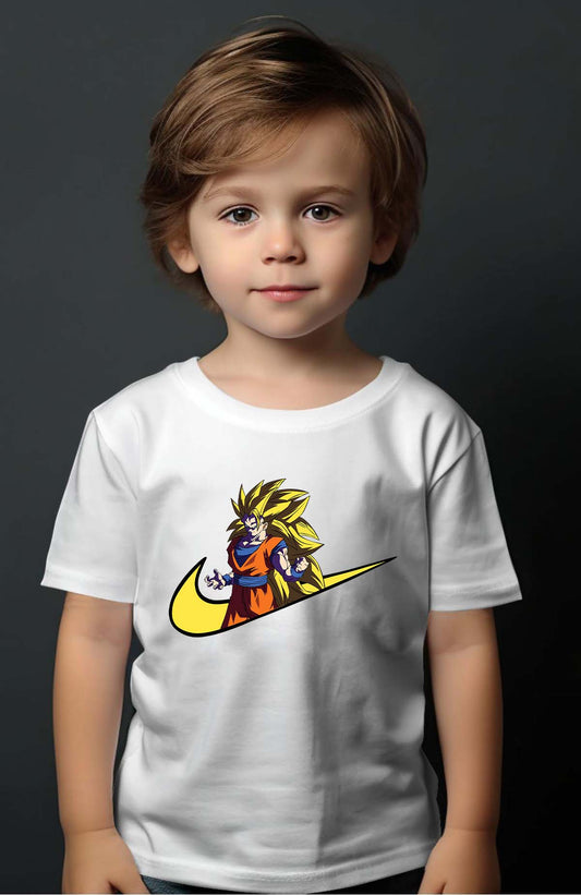 COULEUR:Blanc|T-shirt Garçon | virgule super saian 3 Blanc