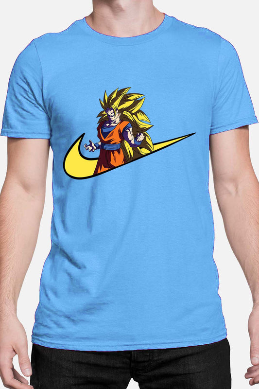 COULEUR:Bleu Ciel|T-shirt Homme | virgule super saian 3 Bleu Ciel